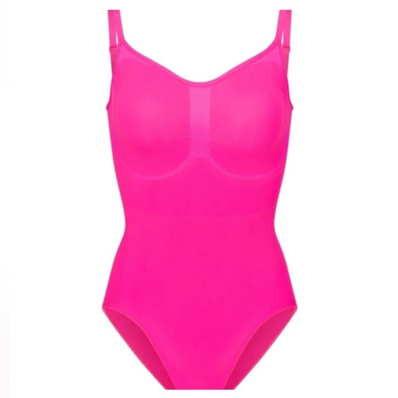 Skims Sculpting Bodysuit Sold Out Flamingo Pink Summer Limited Edition L/XL - Picture 4 of 7